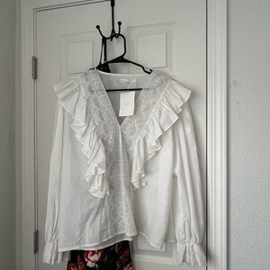 Oak + Fort White Blouse NWT